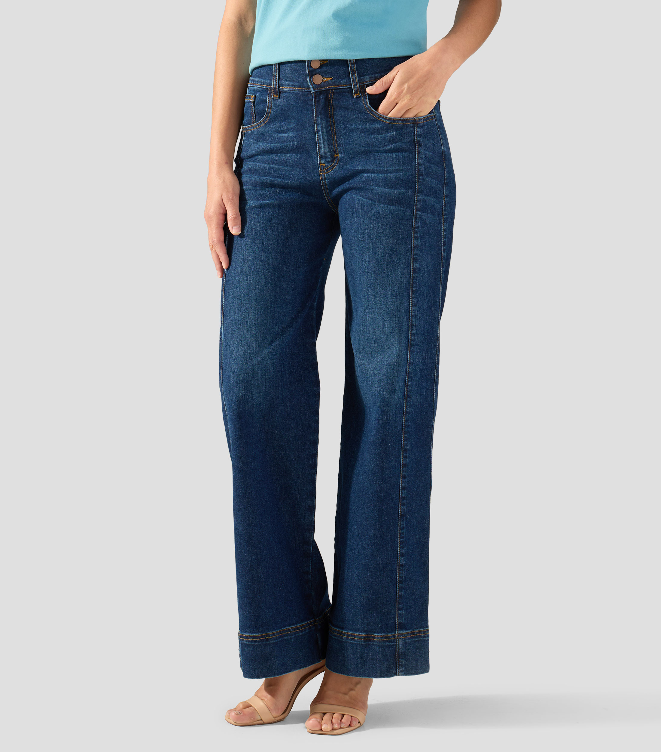 Jeans de corte recto Mujer